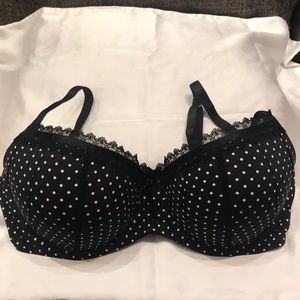 Polk-a-dot & lace Push up Bra